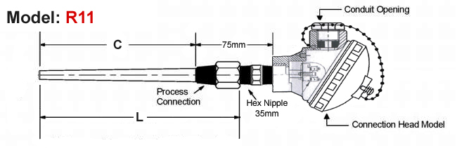 Mineral Insulated Thermocouple,MI Thermocouple With Thermowell Assembly,Thermocouple Menufacturer in India,J Type Thermocouple,K Type Thermocouple